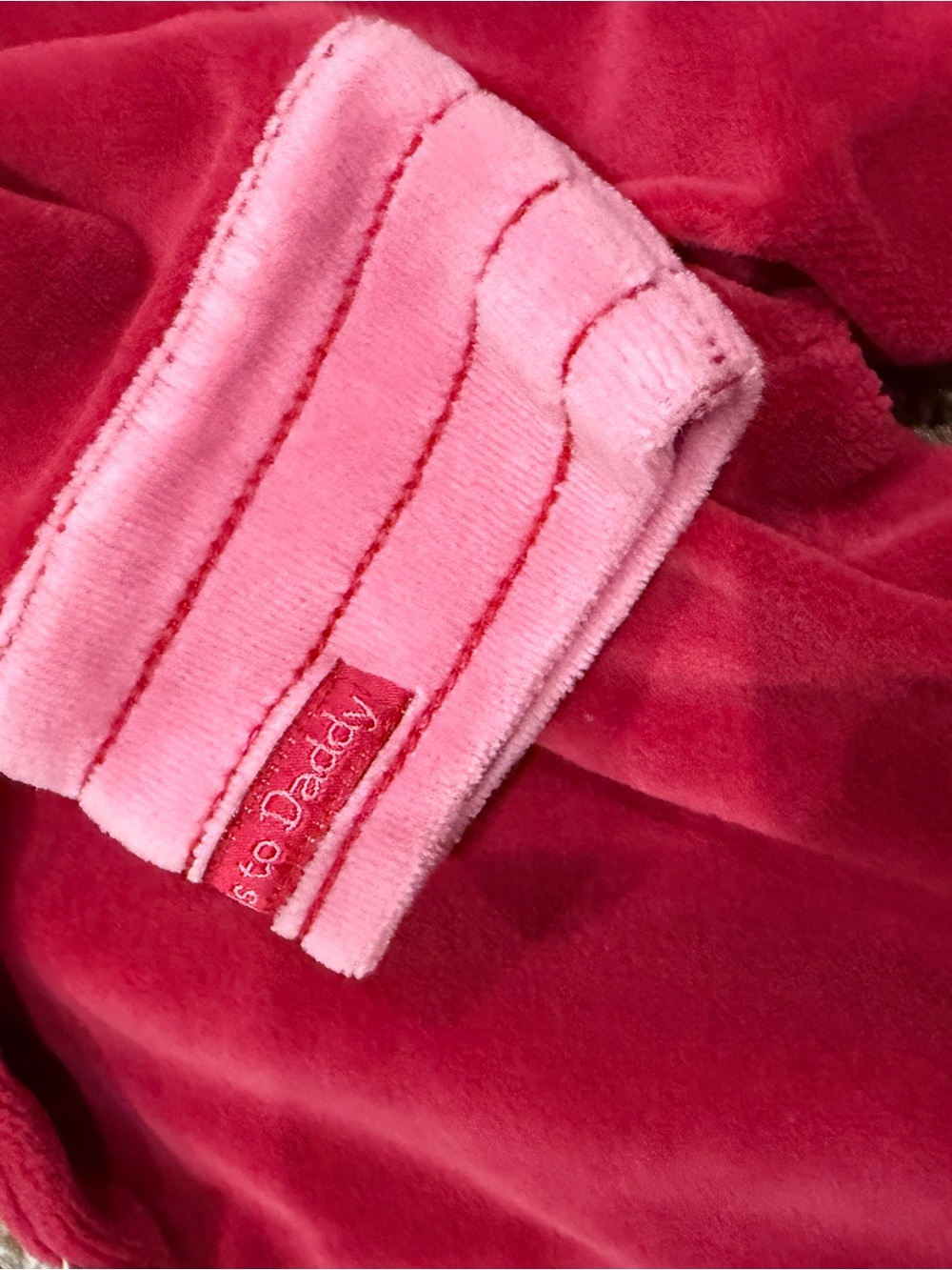 Vintage Baby Carter's Heart belongs to Daddy Valentines 3 mo. one-piece velour - Picture 7 of 7
